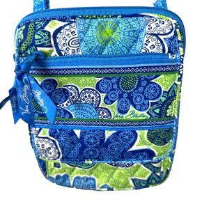 Vera Bradley Doodle Daisy Crossbody Purse Multi Pocket Handbag